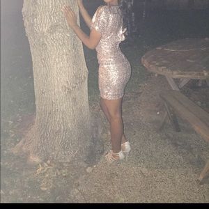 Glitzy Sequined Homecoming Dress